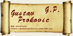 Gustav Proković vizit kartica
